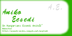 aniko ecsedi business card